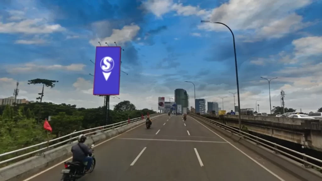 Sewa billboard Jakarta di Jl. TB Simatupang dengan lalu lintas padat dan visibilitas tinggi