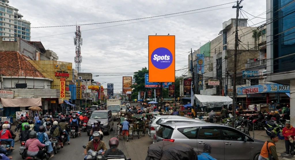billboard bandung jl a yani kosambi dengan traffic padat