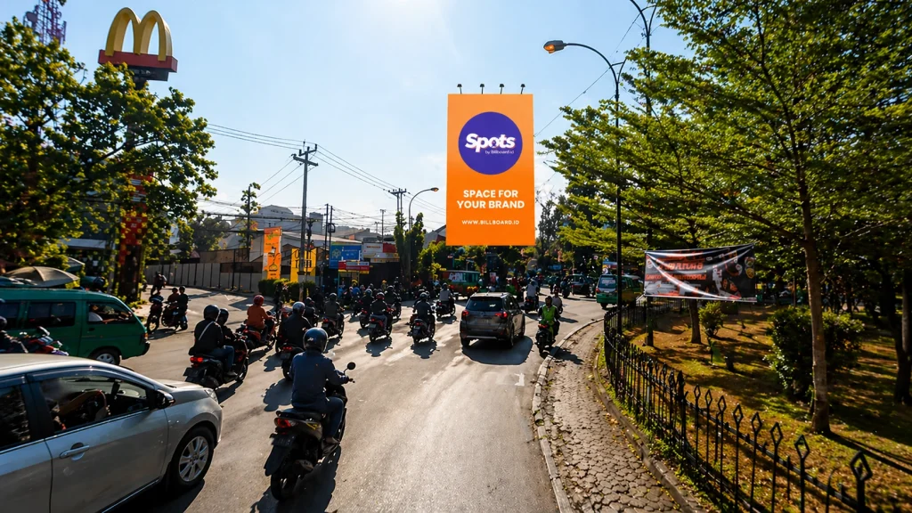 billboard bandung cibiru bundaran padat kendaraan