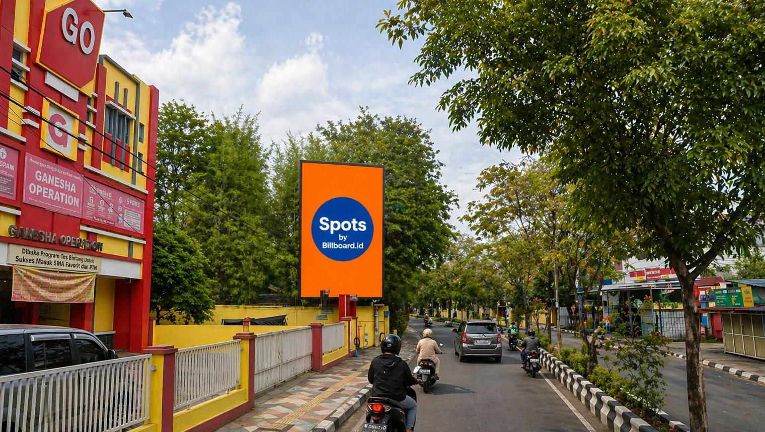 sewa billboard banjarmasin area sekolah mulawarman